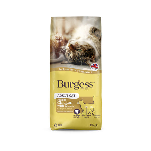 Burgess Adult Cat Chicken & Duck Adult 1.5kg x 4 Burgess