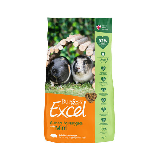 Burgess Excel Guinea Pig Nuggets Mint 3kg x 4 Burgess Excel