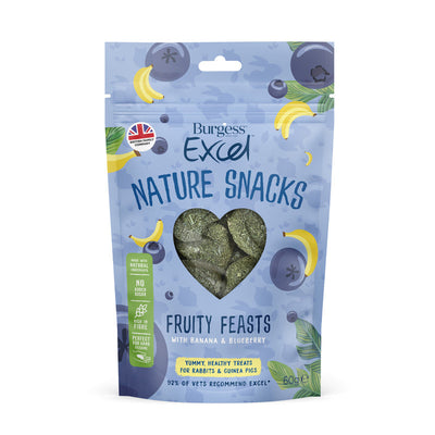 Burgess Excel Nature Snacks Fruity Feasts 60g x 8 Burgess Excel