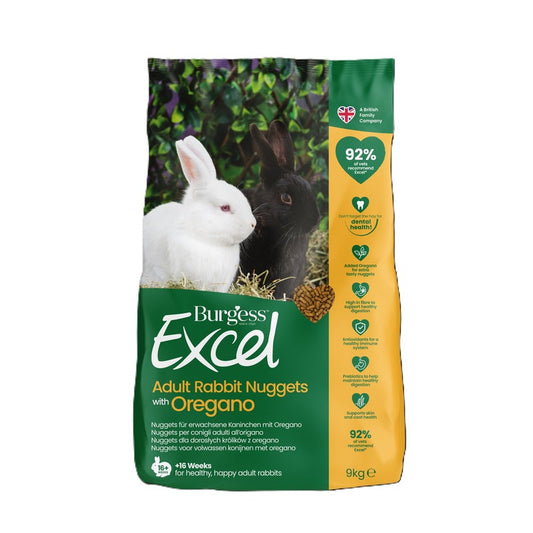 Burgess Excel Adult Rabbit Nuggets with Oregano 9kg Burgess Excel