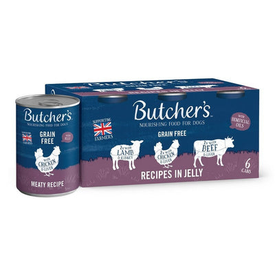 Butchers Grain Free Recipes in Jelly Tins 400g x 6 x 4 Butcher's