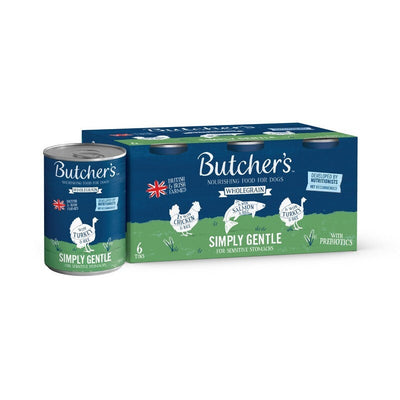 Butchers Wholegrain Simply Gentle Tins 390g x 6 x 4 Butcher's