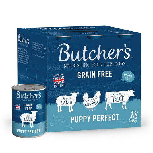 Butchers Grain Free Puppy Perfect Tins 400g x 18 Butcher's