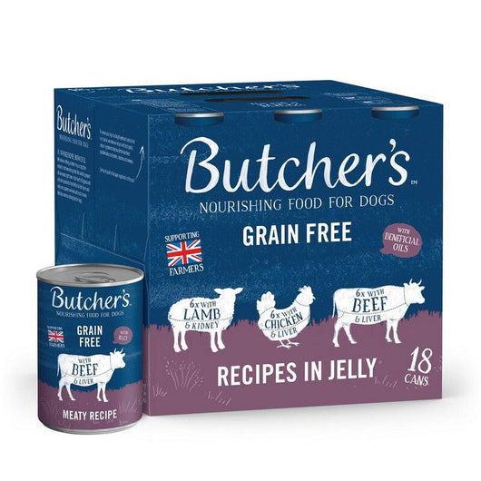 Butchers Grain Free Recipes in Jelly Tins 400g x 18 Butcher's