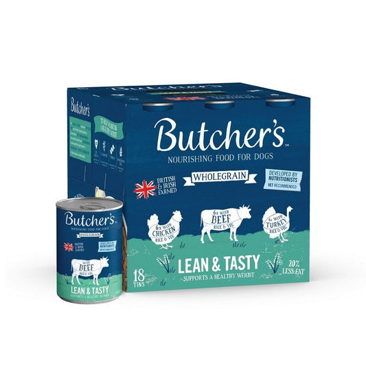 Butchers Wholegrain Lean & Tasty Tins 390g x 18 Butcher's