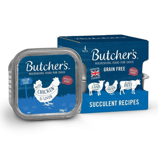 Butchers Grain Free Succulent Recipes Foils 150g x 4 x 6 Butcher's