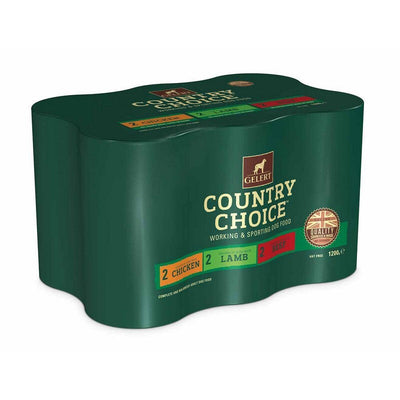 Gelert Country Choice Adult Dog Variety in Jelly Dog Food 1200g x 6 Gelert