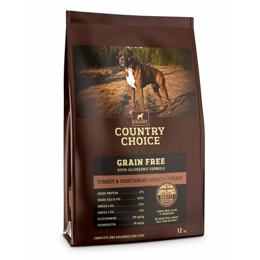 Gelert Country Choice Adult Grain Free Turkey & Vegetable 12kg Gelert