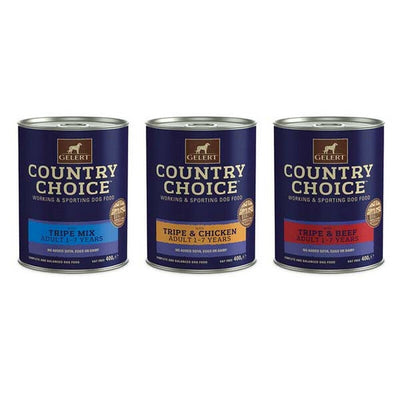 Gelert Country Choice Adult Dog Tripe Variety Dog Food 400g x 12 Gelert