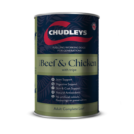 Chudleys Beef & Chick Tripe Wet 395g x 12 Chudleys