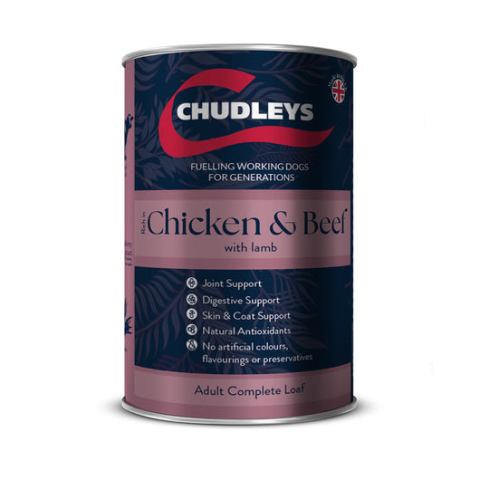 Chudleys Chick & Beef Lamb Wet 395g x 12 Chudleys
