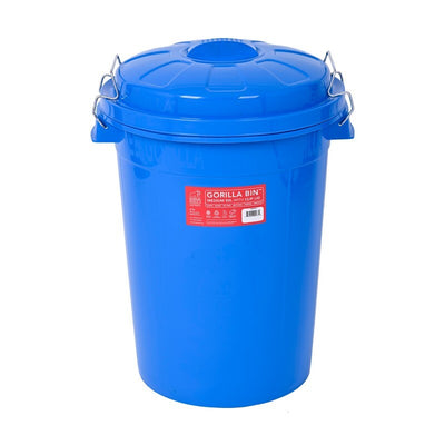 Red Gorilla Bin with Clip Lid Blue 50 litre Red Gorilla