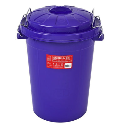 Red Gorilla Bin with Clip Lid Purple 30 litre Red Gorilla