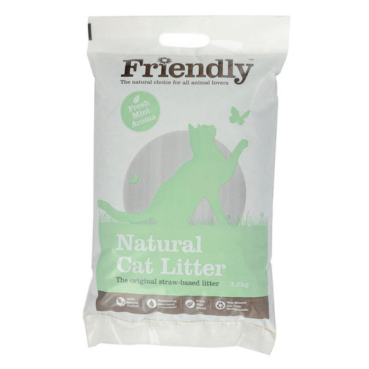 Friendship Estates Natural Cat Litter 3.2kg Friendly