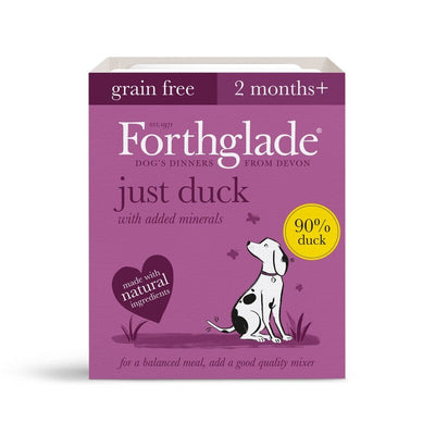 Forthglade Adult Just Grain Free Duck Trays 395g x 18 Forthglade