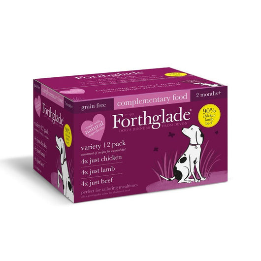 Forthglade Adult Just Grain Free Multicase Trays 395g x 12 Forthglade