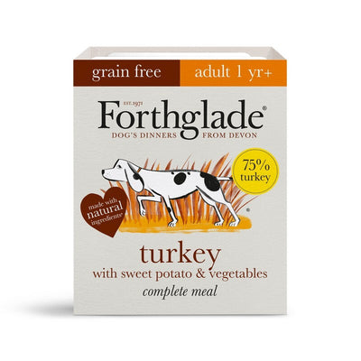 Forthglade Adult Complete Grain Free Turkey Trays 395g x 18 Forthglade