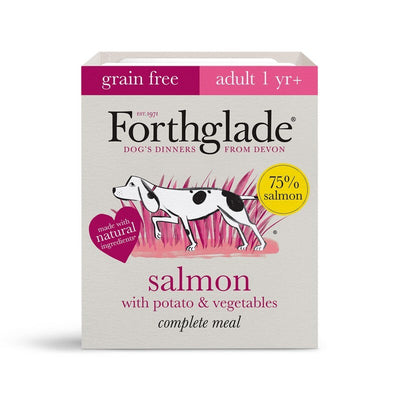 Forthglade Adult Complete Grain Free Salmon Trays 395g x 18 Forthglade