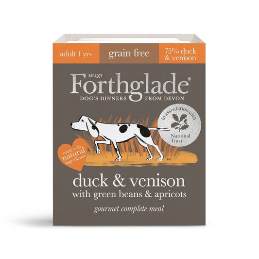 Forthglade Adult Gourmet Duck & Venison with Green Beans & Apricot Trays 395g x 7 Forthglade