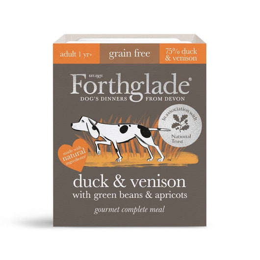 Forthglade Adult Gourmet Duck & Venison with Green Beans & Apricot Trays 395g x 7 Forthglade