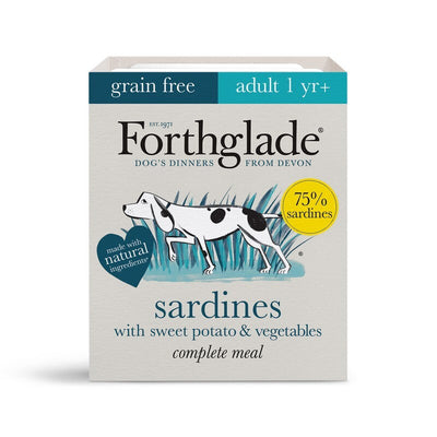 Forthglade Adult Complete Grain Free Sardines Trays 395g x 18 Forthglade