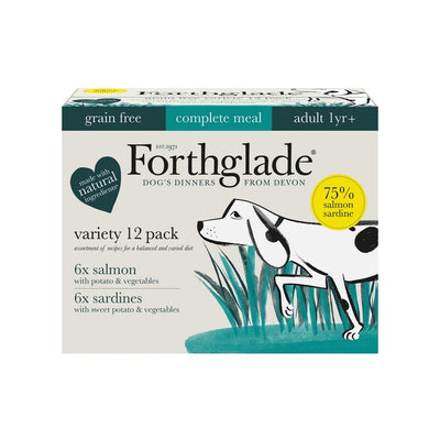 Forthglade Adult Complete Grain Free Fish Multicase Trays 395g x 12 Forthglade