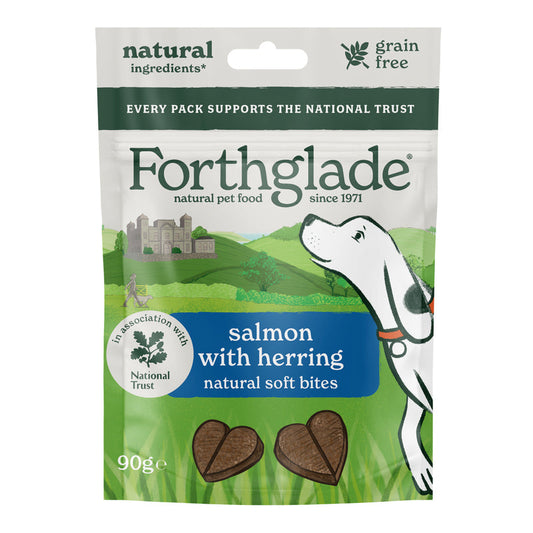 Forthglade National Trust Soft Bites Salmon & Herring Treats 90g x 8 Forthglade
