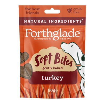 Forthglade Natural Soft Bites Turkey Treats 90g x 8 Forthglade