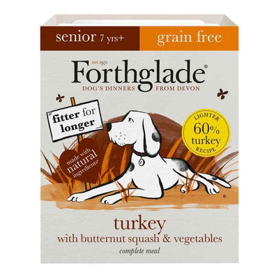 Forthglade Senior Complete Grain Free Turkey Butternut Squash & Veg Trays 395g x 18 Forthglade