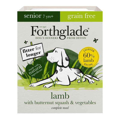 Forthglade Senior Complete Grain Free Lamb Butter Squash & Veg Trays 395g x 18 Forthglade