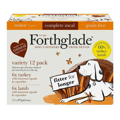 Forthglade Senior Complete Grain Free Variety Butter Squash & Veg Trays 395g x 12 Forthglade