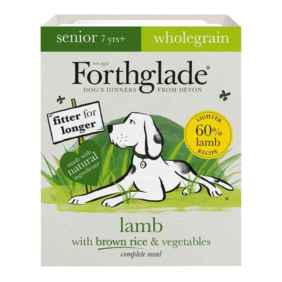 Forthglade Senior Complete Wholegrain Lamb Brown Rice & Veg Trays 395g x 18 Forthglade