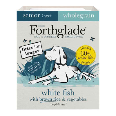 Forthglade Senior Complete Wholegrain White Fish Brown Rice & Veg Trays 395g x 18 Forthglade