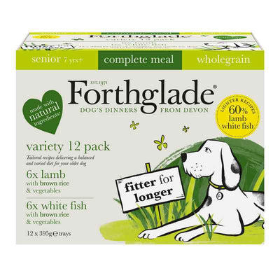 Forthglade Senior Complete Wholegrain Variety Rice & Veg Trays 395g x 12 Forthglade