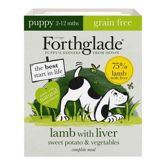 Forthglade Puppy Complete Grain Free Lamb with Liver & Veg Trays 395g x 18 Forthglade