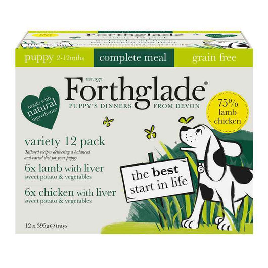 Forthglade Puppy Complete Grain Free Variety with Liver & Veg Trays 395g x 12 Forthglade