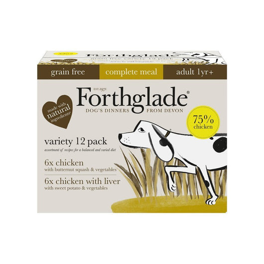 Forthglade Adult Complete Grain Free Duo Chicken & Chicken Liver 395g x 12 Forthglade