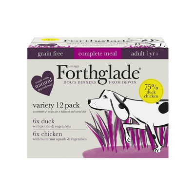 Forthglade Adult Complete Grain Free Duo Chicken & Duck 395g x 12 Forthglade