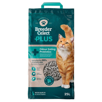 Breeder Celect Plus Probiotic Cat Litter 25L FibreCycle