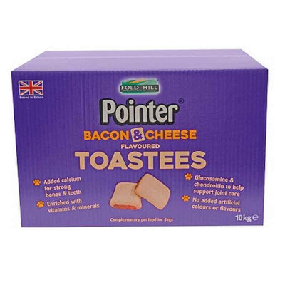 Pointer Toastees Bacon & Cheese Dog Treats 10kg Pointer