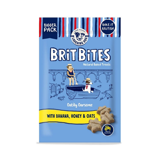 Laughing Dog Brit Bites Wheat Free Banana Honey & Oats 175g x 7 Laughing Dog