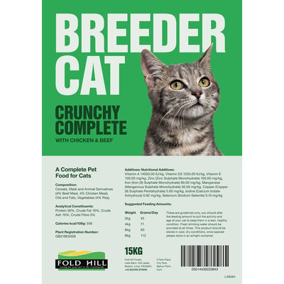 Fold Hill Breeder Cat Complete 15kg Fold Hill Foods
