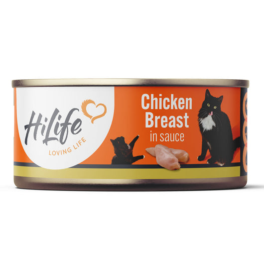 HiLife Cat Chicken Breast in Sauce Tins 70g x 12 HiLife