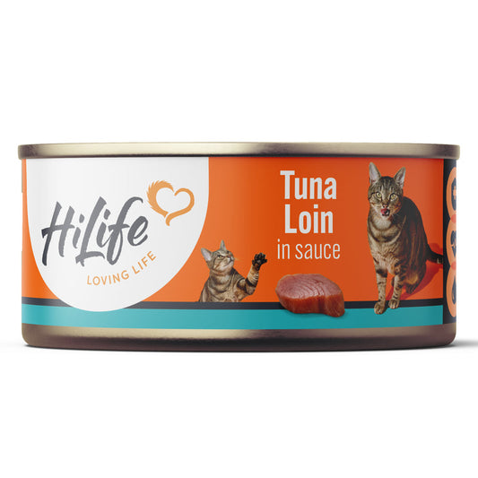 HiLife Cat Tuna Loin in Sauce Tins 70g x 12 HiLife