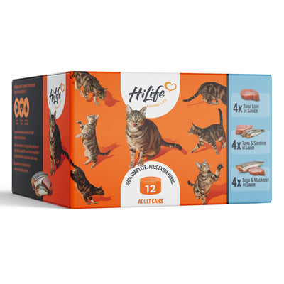 HiLife Cat Tuna Recipes in Sauce Tins 70g x 12 x 4 HiLife
