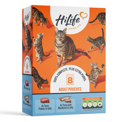 HiLife Cat Tuna Recipes in Jelly Pouch 70g x 8 x 4 HiLife