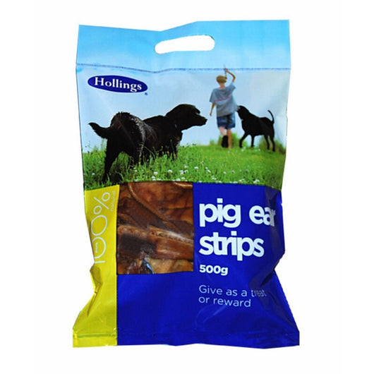 Hollings Pig Ear Strips 500g x 6 Hollings