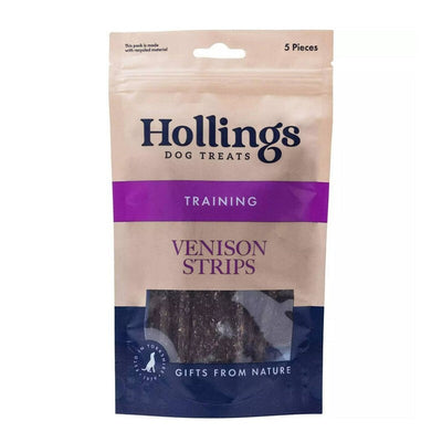 Hollings 100% Natural Venison Strips 5 pack x 12 Hollings