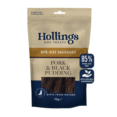 Hollings Gourmet Sausages Pork & Black Pudding 70g x 12 Hollings