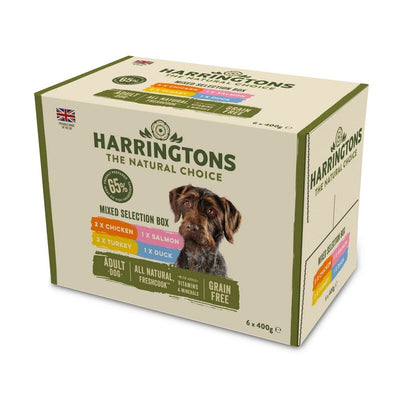 Harringtons Dog Adult Complete Mixed Pack Trays 400g x 6 Harringtons